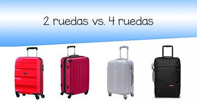 Cómo elegir entre una maleta de 2 o de 4 ruedas? [solución definitiva